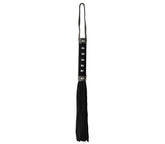 Love In Leather Studded Suede BDSM Play Flogger - Black - Whips And Crops
